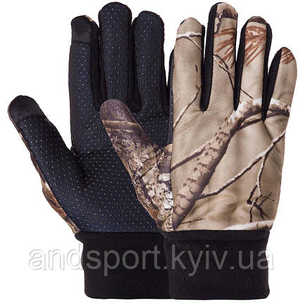 Рукавички для полювання та риболовлі із закритими пальцями SP-Sport BC-9236 розмір універсальний Камуфляж Ліс, фото 1