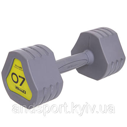 Гантель покриття TPU Zelart TA-2678-7 1шт 7кг сірий Код TA-2678-7, фото 1