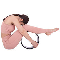 Колесо для йоги коркове SP-Sport Fit Wheel Yoga FI-2434 чорний-коричневий Код FI-2434, фото 6