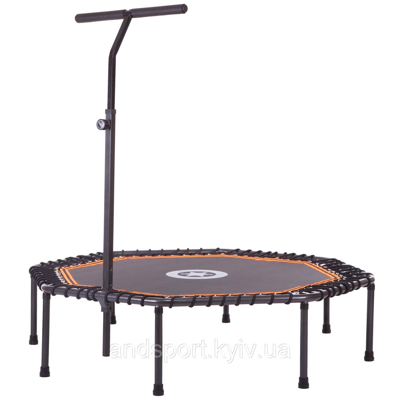 Фітнес батут восьмикутний FI-2904-122 122см чорний-помаранчевий Код FI-2904-122