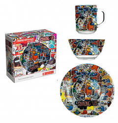 Набір дитячого посуду "Гра Амонг Ас" тарілка, чашка, піала A9551/50