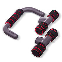 Упори для віджимань SP-Sport FI-1777 PUSH-UP BAR 12x23см сірий-червоний Код FI-1777, фото 4