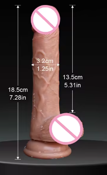 М'який фалоімітатор Adultos Реалістичний пеніс з присоскою 18см