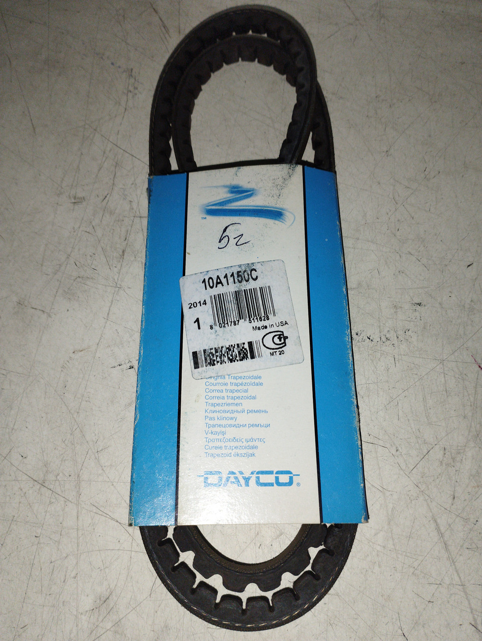 DAYCO Ремінь клиновий 10A1150C, фото 1