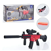 Дитячий ігровий автомат Toy Gun М 416 з оптичним прицілом м'які кулі на присосках і акумуляторі 007А