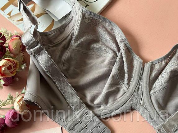 85І Бюстгальтер без поролону великого розміру сірий, фото 3