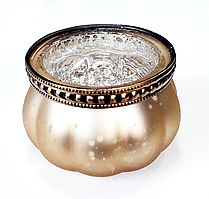 Підсвічник скляний золотистий