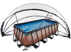 Басейн EXIT із наземним куполом 400x200x122см "Дерево" піщаний фільтр