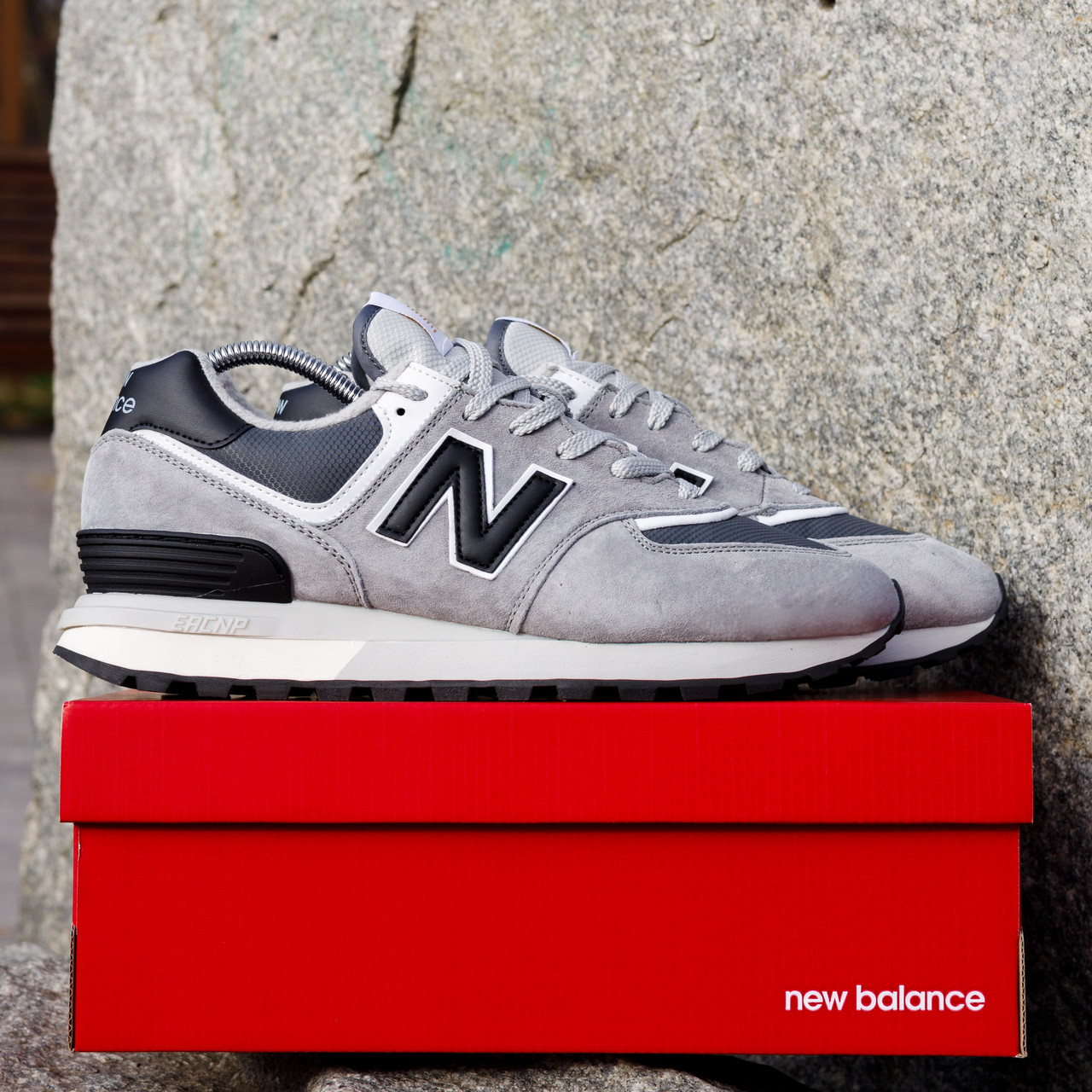 РОЗПРОДАЖ!! ТЕРМО Зимові кросівки New Balance 574 Legacy світло сірі