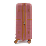 Валіза середня M поліпропілен пудра 67x45x26+5/82л/3.8кг/Snowbal 49403, фото 4