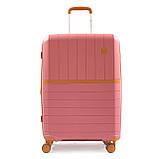 Валіза середня M поліпропілен пудра 67x45x26+5/82л/3.8кг/Snowbal 49403, фото 2