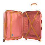 Валіза середня M поліпропілен пудра 67x45x26+5/82л/3.8кг/Snowbal 49403, фото 9