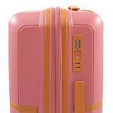 Валіза середня M поліпропілен пудра 67x45x26+5/82л/3.8кг/Snowbal 49403, фото 5