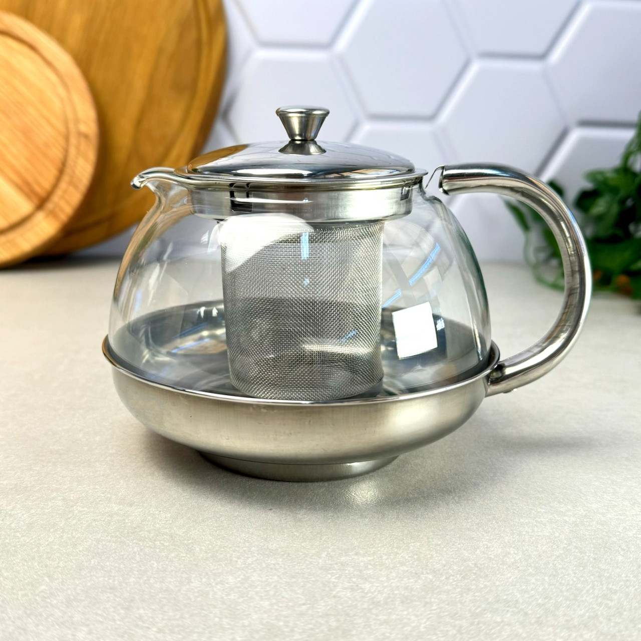 Заварник скляний 600 мл зі знімним ситечком Kamille