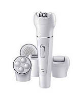 Жіноча електробритва - епілятор KEMEI KM-2198 5в1 зі змінними насадками