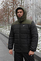 Чоловіча куртка найк водовідштовхувальна парка куртка чоловіча молодіжна зручна зимова куртка