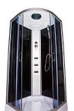 Гідромасажний бокс Glory 62 100х100х215 см чорний душовий бокс Vivia низький піддон розсувні двері, фото 4