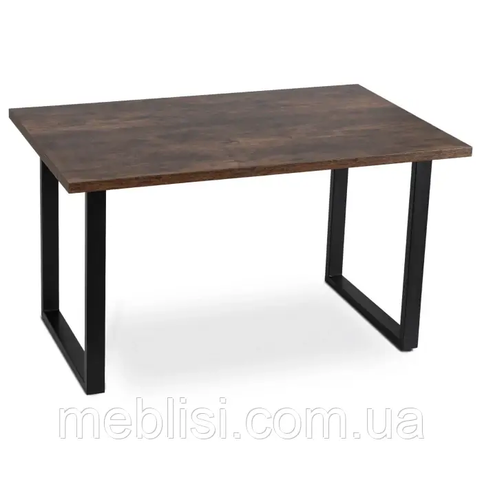 Стіл VETTEL 120х80 см, дуб рустик/чорний (MEBEL ELITE) ME.VETTEL/RU/CZ/S, фото 1