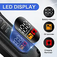 Акумуляторна машинка для стрижки волосся з дисплеєм Geemy GM-8040 Black Машинка для стрижки з 4 насадками, фото 7