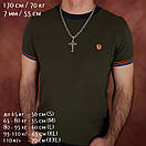 Чоловіча срібна цепочка з хрестиком. Бісмарк і хрест оригінальний 55 см, фото 8