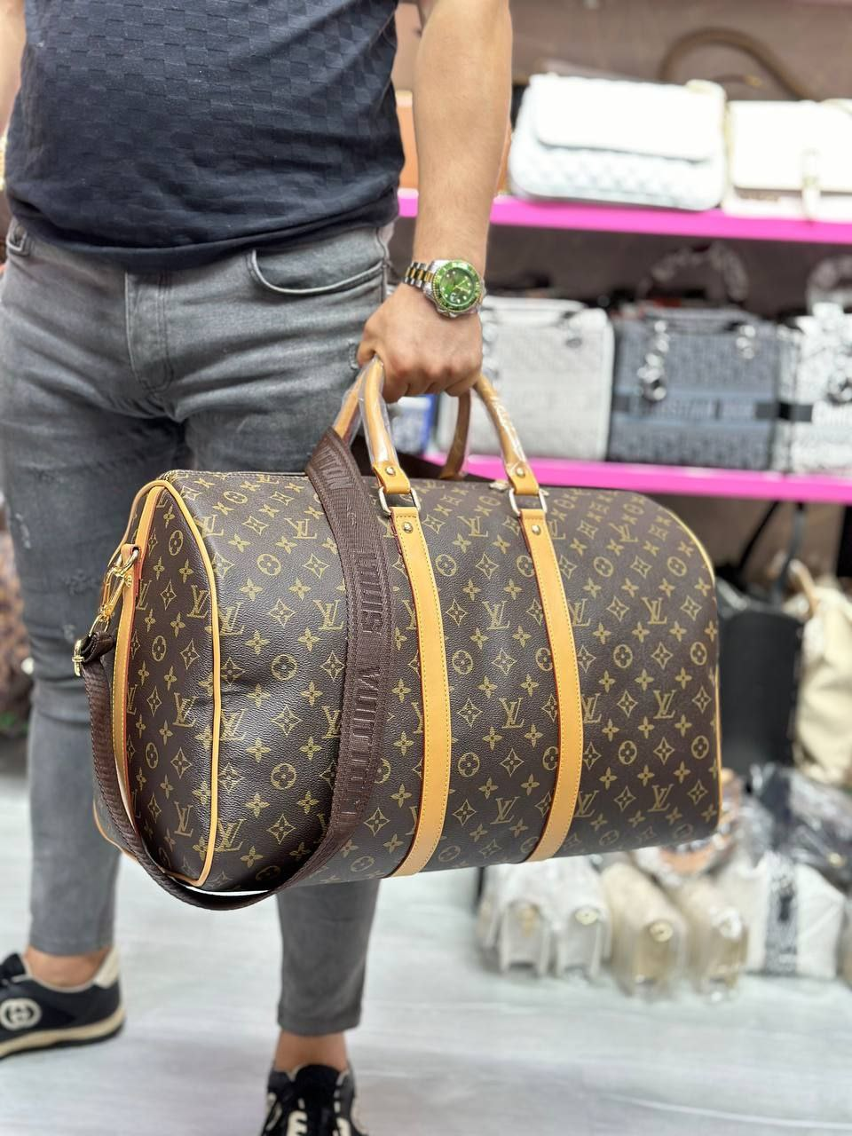 Дорожня сумка Louis Vuitton, коричнева, 53*32*37см, 931443-1