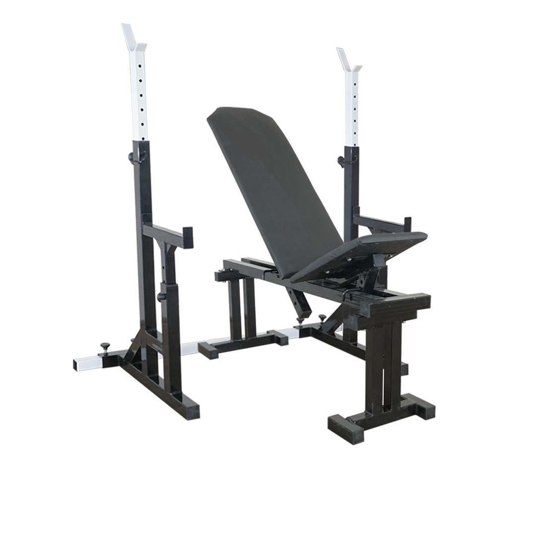 Силовий комплект A485: лава для жиму до 300 кг + стійки під штангу зі страховкою до 250 кг