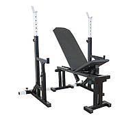 Силовий комплект A485: лава для жиму до 300 кг + стійки під штангу зі страховкою до 250 кг