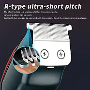 Акумуляторна машинка для стрижки волосся з дисплеєм Geemy GM-8036 Машинка для стрижки з 3 насадками, фото 2