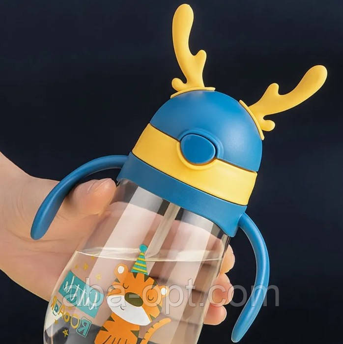 Пляшка дитяча пластикова для води V 480 мл Ріжки (шт.), фото 1