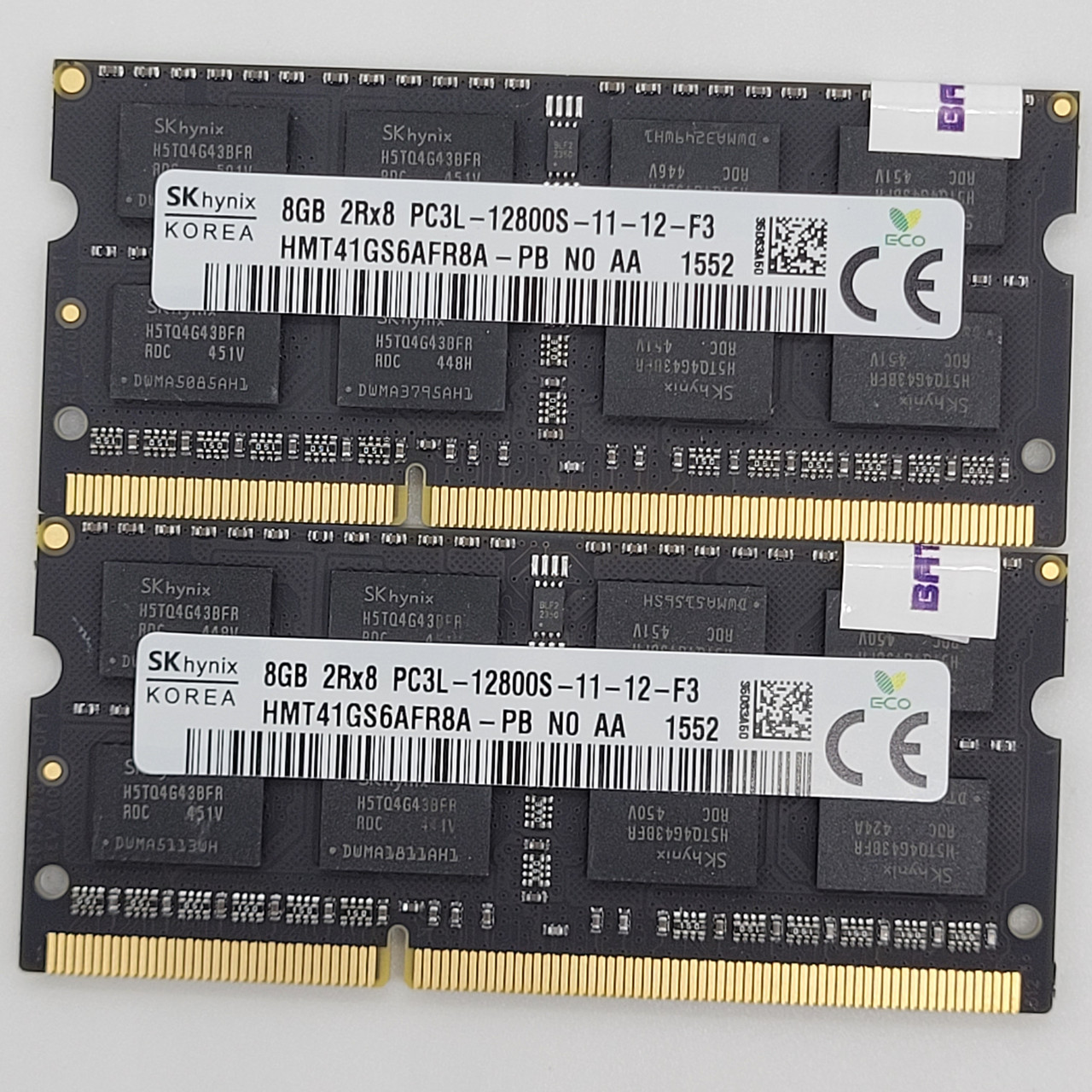 Пара оперативної пам'яті Hynix SODIMM DDR3L 16Gb (2x8Gb) 1600MHz 12800s 2R8 CL11 (HMT41GS6AFR8A-PB N0 AA) New
