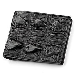 Портмоне зі шкіри крокодила Ekzotic Leather 11х9 см Чорний (cw 41)