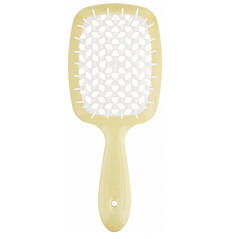 Щітка для волосся жовта з білим Superbrush Janeke