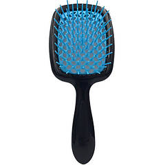 Щітка для волосся чорна із синім Superbrush Janeke