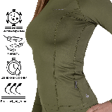 Лонгслів Pani CoolPass SJ Олива (7953), L, фото 3