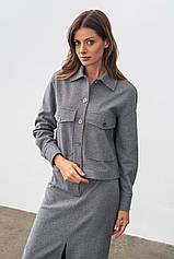 Жакет Lesia Фуруд Сірий 54 (14873000054)