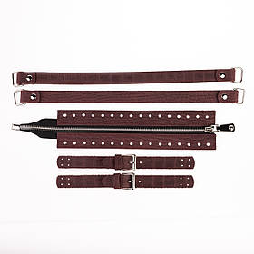 Комплект для сумки Меган зі шкіри, колір Бордова рептилія