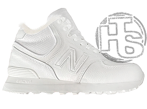 Жіночі зимові кросівки Нью Баланс New Balance 574 High White Winter (хутро) ALL14004