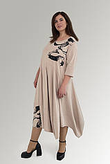 Жіноче плаття HookK Design 029_1_56/58 Капучино 56-58