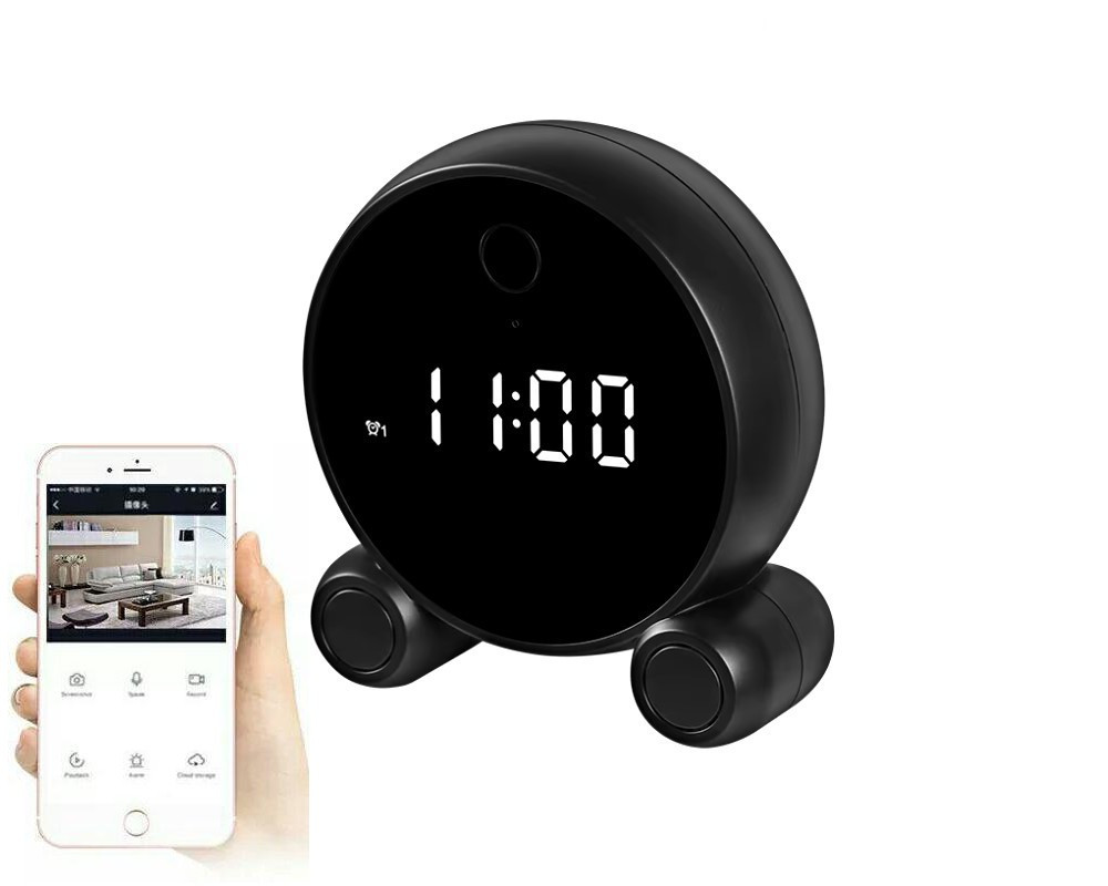 Охоронна Wi-Fi камера годинник 1080P QZT G2 Black. Tuya, фото 1