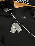 Чоловічий зимовий спортивний костюм ARMANI D12342 чорний на флісі М, фото 2