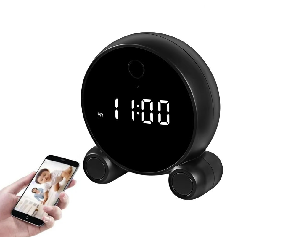 Охоронна Wi-Fi камера годинник 1080P QZT G2 Black. Tuya, фото 1