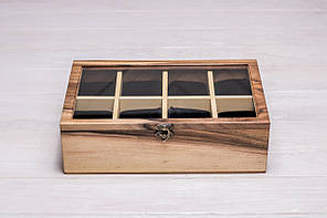 Скринька коробка органайзер із подушечками ecoWalnut 8.2х27.5х18 см