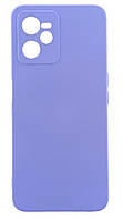 Чохол Silicone Case для Realme Narzo 50A Prime бампер із мікрофіброю lilac