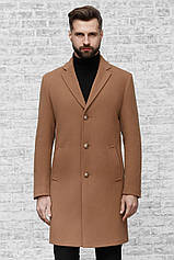 Чоловіче пальто Sun's House 46 Світло-коричневе (4821611250426)