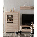 Вітальня (стінка) Бордо з ЛДСП/Скла Дуб сан-ремо світлий Gerbor, фото 3