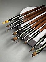 Набір пензлів універсальний для дизайну нігтів 9 шт