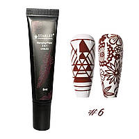 Фарба для стемпінгу та розпису нігтів Starlet Professional №6 коричнева