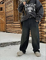 Джинси баггі BZ Bear теплі скейтери широкі для хлопчика 12-17 років на флісі, Синій 176