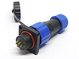 Роз'єм герметичний з квадратним фланцем SP16, 7 pin, IP68 комплект, фото 4