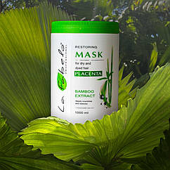 Маска для сухого і фарбованого волосся з екстрактом бамбука та пшеничної плаценти La Fabelo Restoring Mask 1L